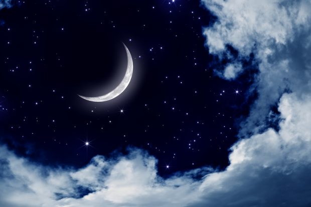 Moonlight moon night nature landscape clouds stars sky photos 3883x2589.