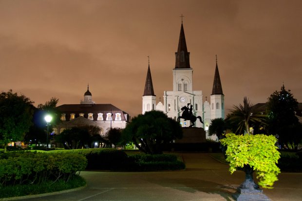 New orleans city at night backgrounds.