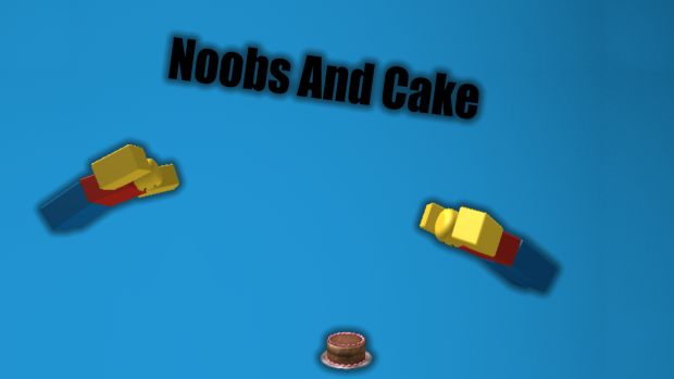 Noobs and cake a free roblox wallpaper.