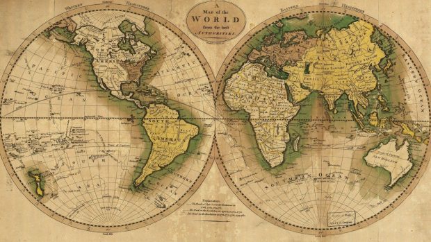 Old World Map HD Wallpaper 3