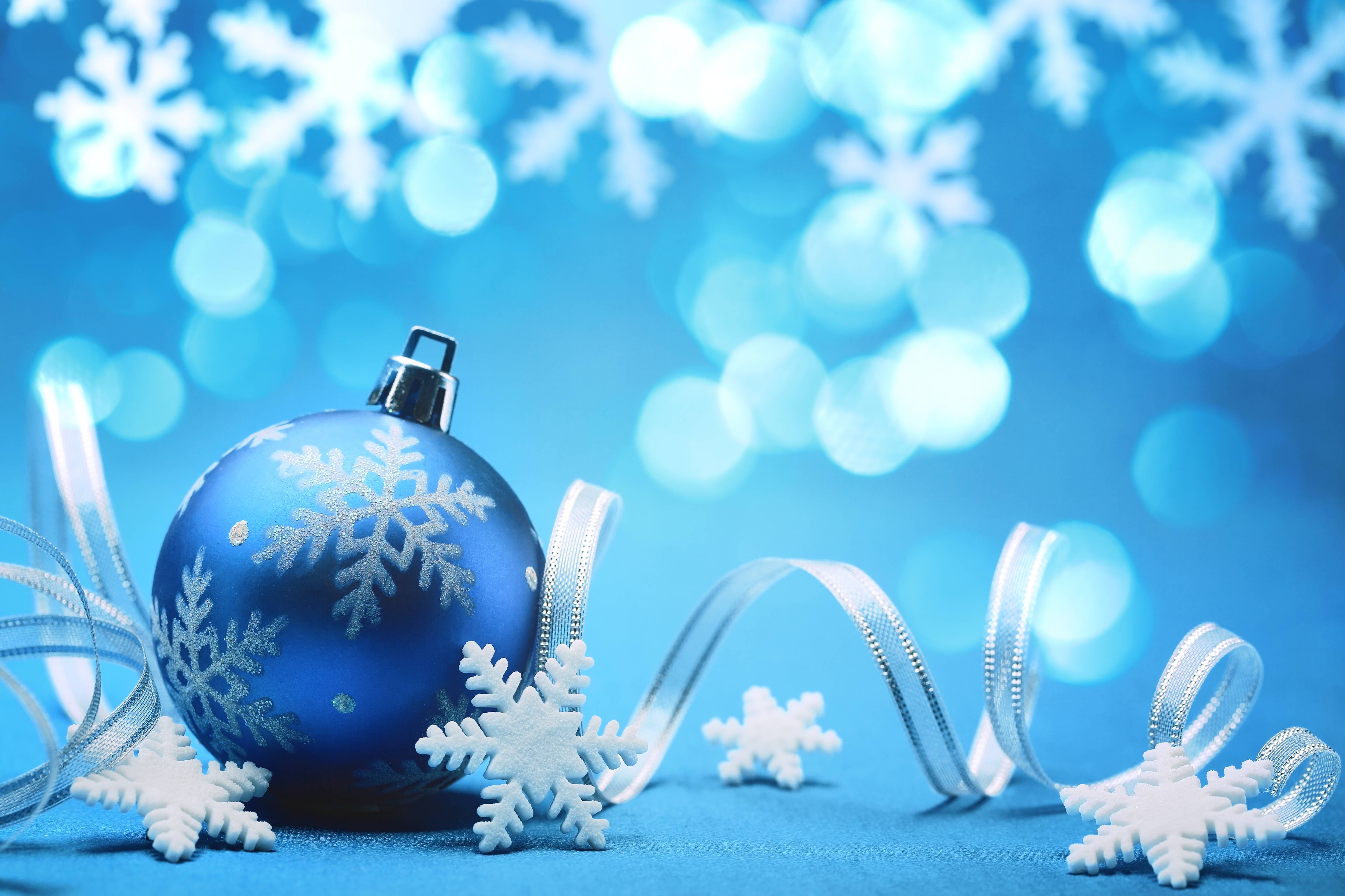 Blue Christmas Wallpaper HD | PixelsTalk.Net