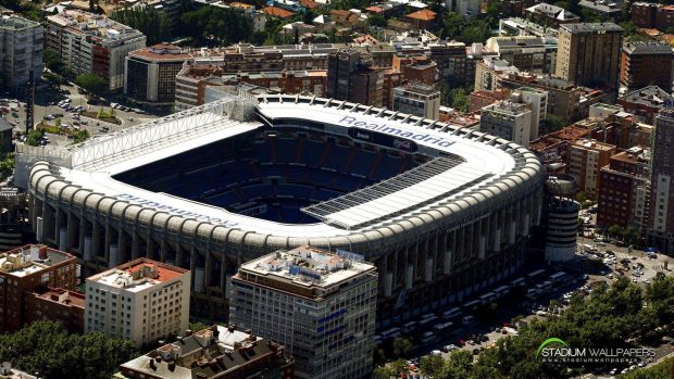 Outsite Real Madrid Santiago Bernabeu stadium Desktop Background Wallpaper 1.