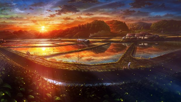Picture Anime Landscape Wallpaper HD.