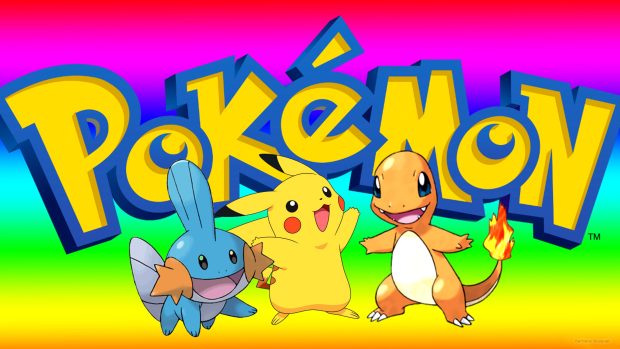 Pokemon Wallpaper with Pikachu mudkip and Charmander.