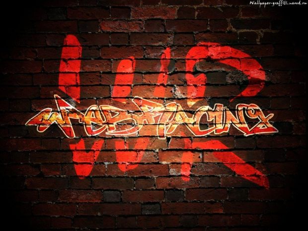 Red Color Graffiti Wallpaper HD.