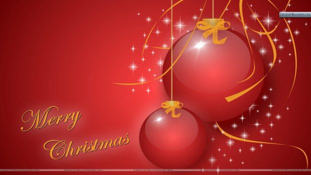 Red Merry Christmas HD Wallpaper 3.
