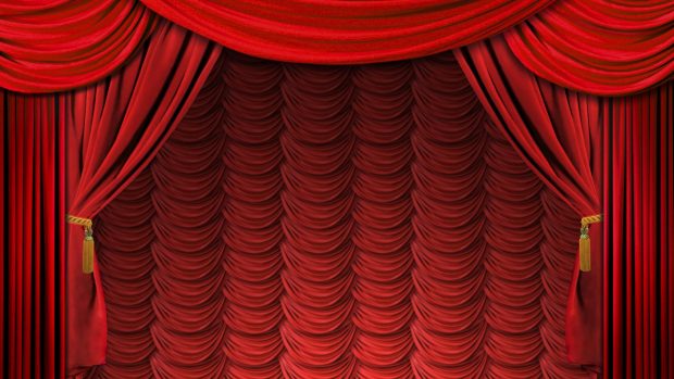Red curtains theatre stage 1920x1080.
