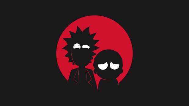 Rick and morty adult swim minimalism black funny cartoons images 1920x1080.