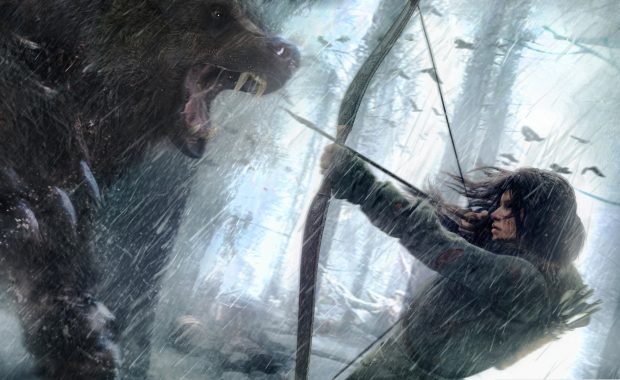 Rise of the Tomb Raider bear wallpaper 1920x1200.