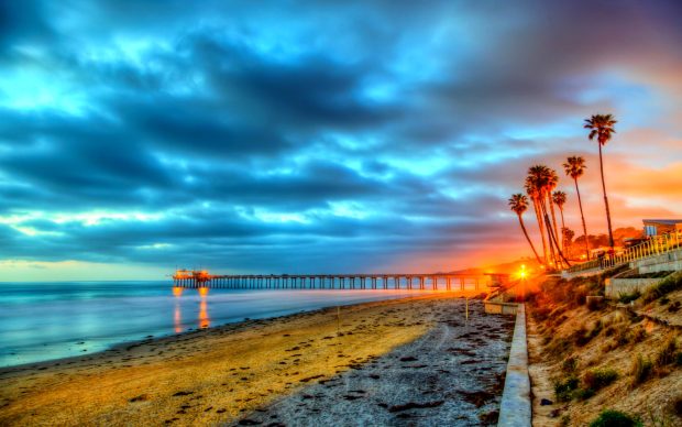 San diego california beach sunset wallpaper.