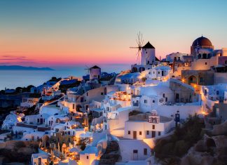 Santorini greece houses wallpaper hd.