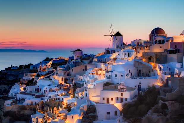 Santorini greece houses wallpaper hd.