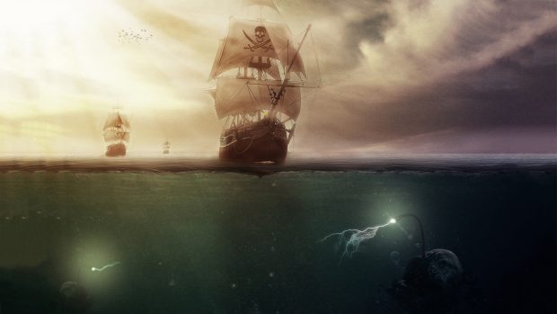 Sea pirate hd wallpaper.