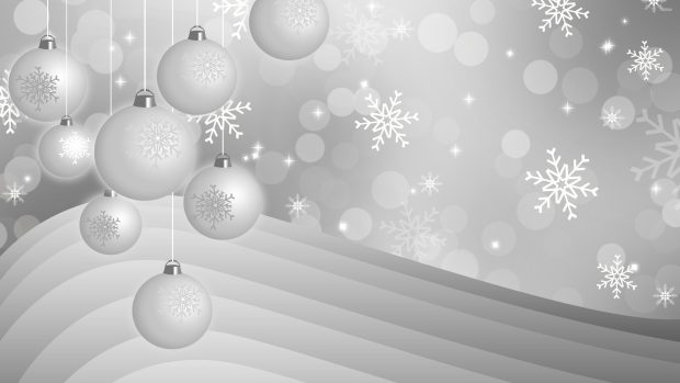 Silver Christmas Desktop Wallpaper.