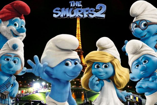 Smurfs 2 paris hd image wallpaper iphone.