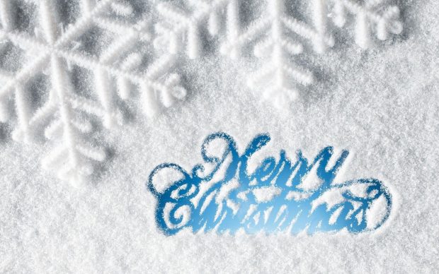 Snowflake Merry Christmas HD Wallpaper.