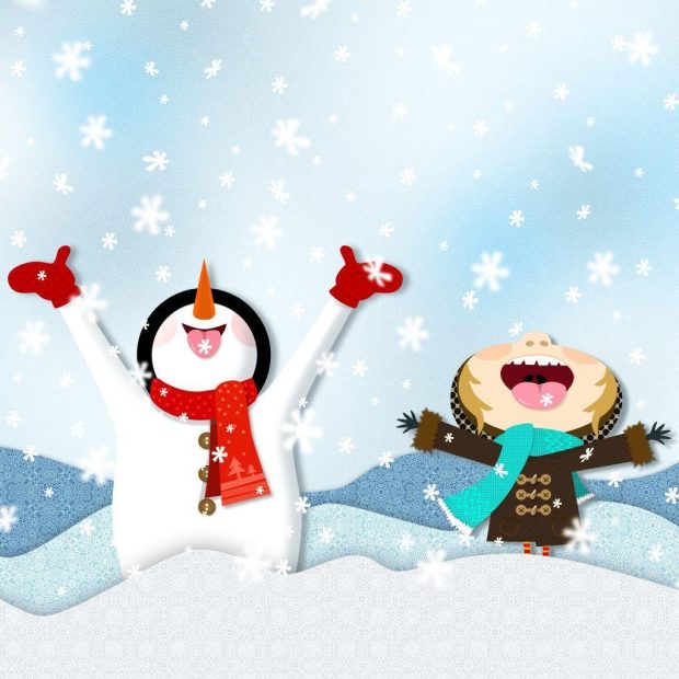 Snowman Widescreen Wallpaper 1