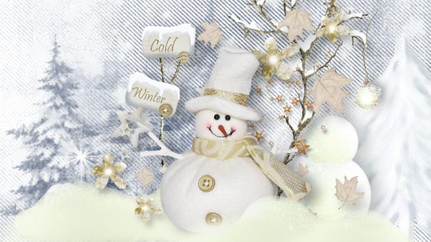 Snowman Winter Wallpaper 1