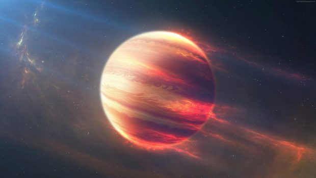 Space fire planet 3840x2160 exoplanet planet space stars images.