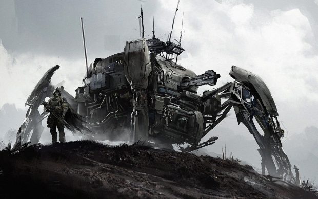 Spider Robot War MachineI Backgrounds.