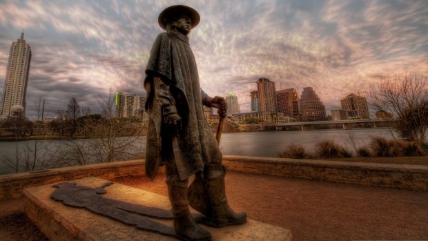 Stevie ray vaughan memorial statue in austin wallpaper 1920x1080.