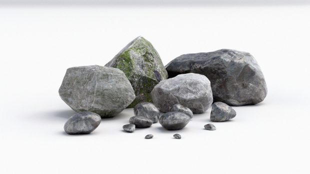 Stones rock 3d model max obj.
