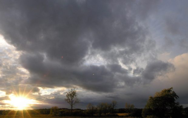 Sun Rays and Clouds wallpaper.