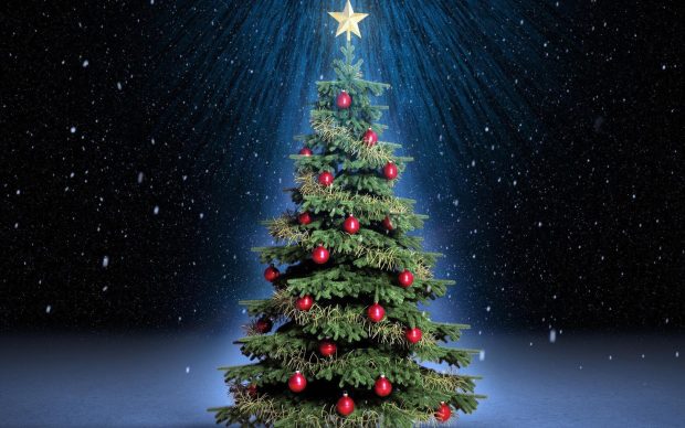 Tree Star Christmas Desktop Background.