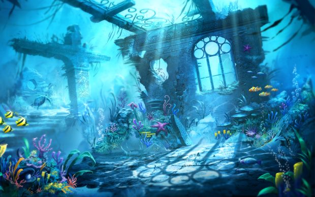 Trine underwater scene wide.