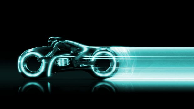 Tron bike wallpaper.