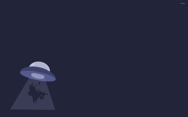 Ufo abducting a cow wallpaper 2560x1600.