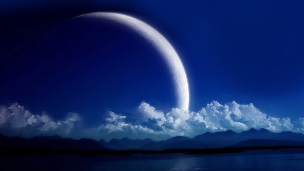 Wallpaper Crescent Moon HD PIC.