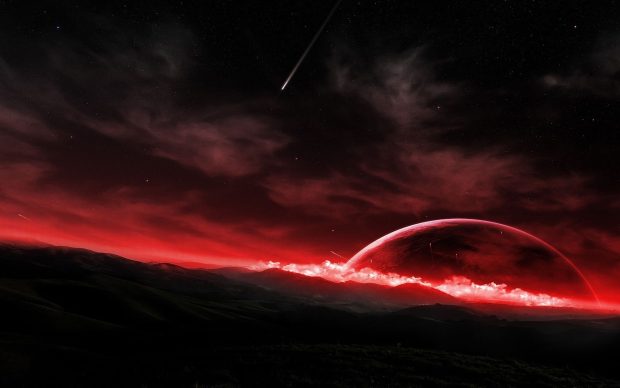 Wallpaper sfan red moon free download.