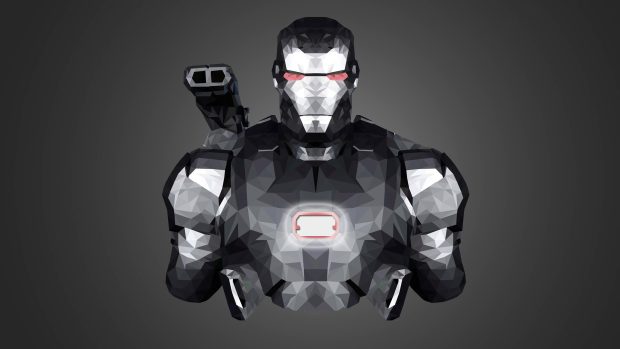 War machine 2560x1440 iron man armor low poly minimal hd wallpaper.