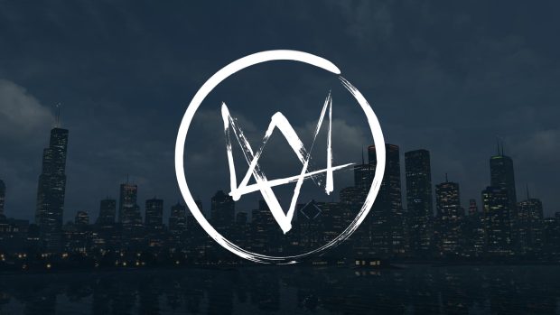 Watch Dogs Logo City Buidings Backgrounds.
