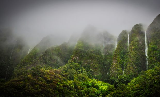 Waterfalls in the jungle wallpaper 1920x1200.