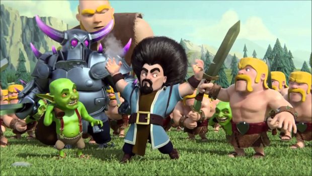 Widescreen clash of clans desktop images is with wallpaper cartoon coc full hd.