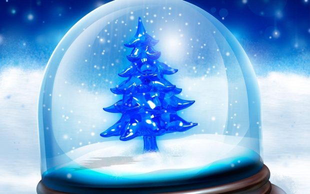 Winter Christmas Tree Background.