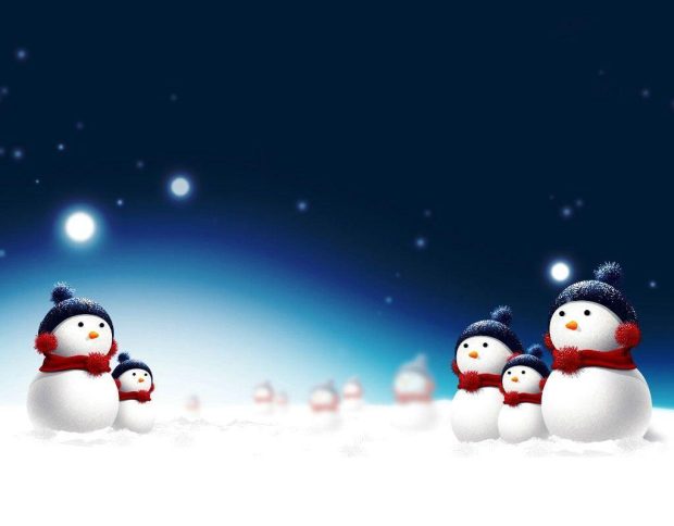 Winter Snowman Background for desktop 3