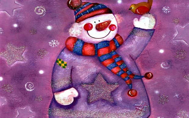 Winter Snowman Wallpaper 1