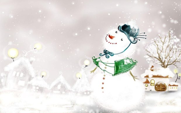 Winter Snowman Wallpaper 2