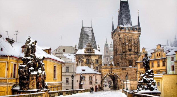 Winter in prague wallpaper 1920x1080.