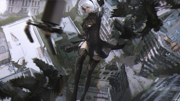 Yorha 2b nier automata girl art photos.