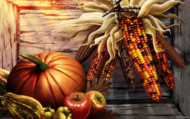 3D Thanksgiving Desktop Wallpaper.