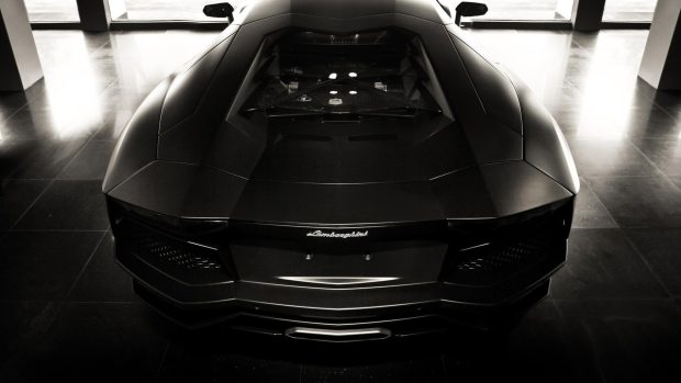 Black Dark Lamborghini Aventador Wallpapers.