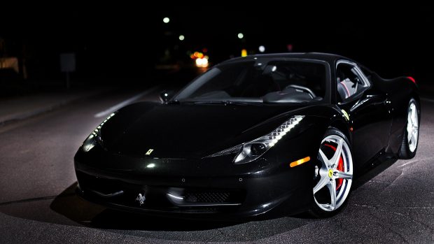 Black Ferrari Wallpaper HD.
