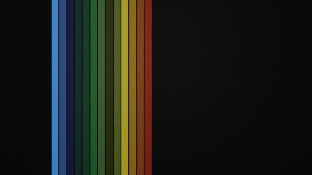 Black background lines minimalistic rainbows simple stripes.