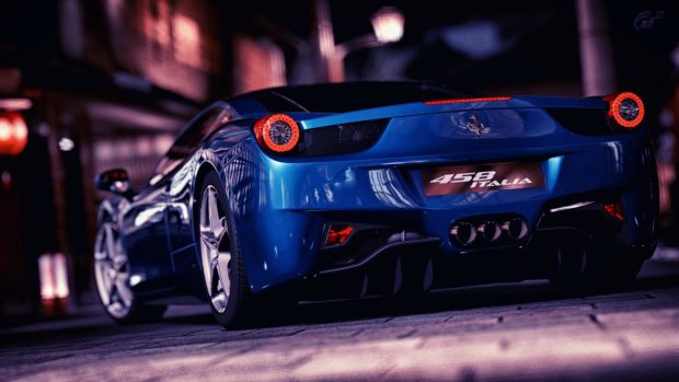 Blue Ferrari Wallpaper HD.