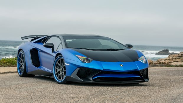 Blue Lamborghini Car Widescreen Wallpapers.