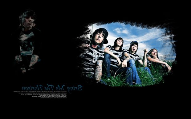 Bring me the horizon band members grass sky hd wallpaper.